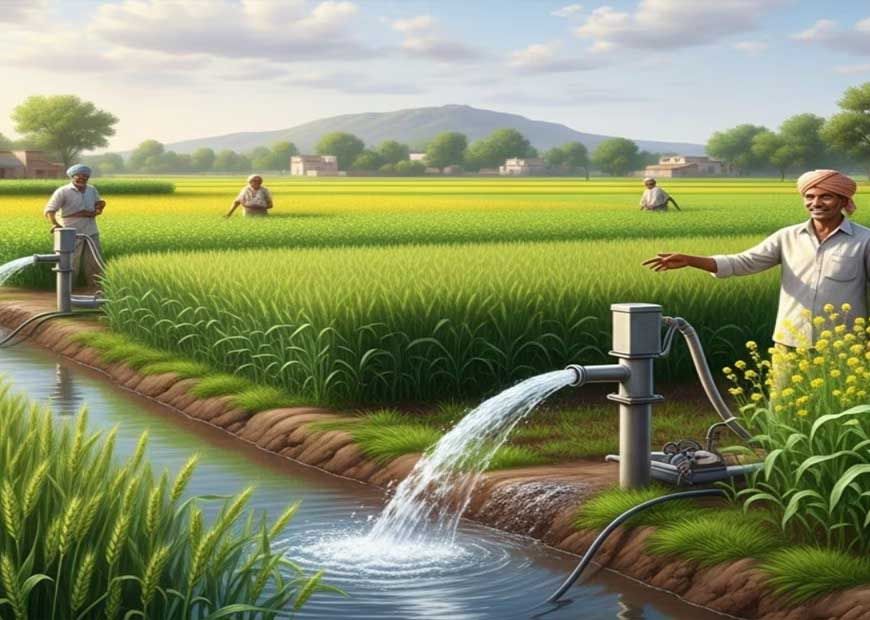 योगी सरकार में आधुनिक हो रहे राजकीय नलकूप, किसानों के खेतों तक पहुंच रहा पानी