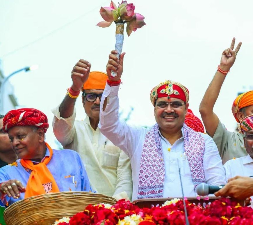 उदयपुर नगर निगम चुनाव का बिगुल, CM भजनलाल शर्मा ने किया रोड शो; BJP का 60+ सीटों का लक्ष्य