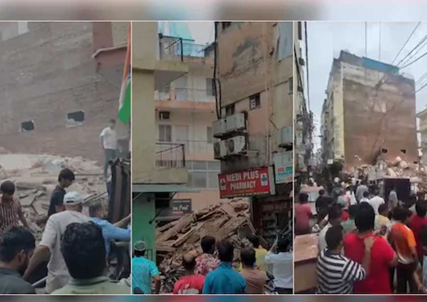 दिल्ली के सत्य निकेतन में भरभराकर गिरी बिल्डिंग, मलबे से 2 छात्र निकाले गए; कई के दबे होने की आशंका