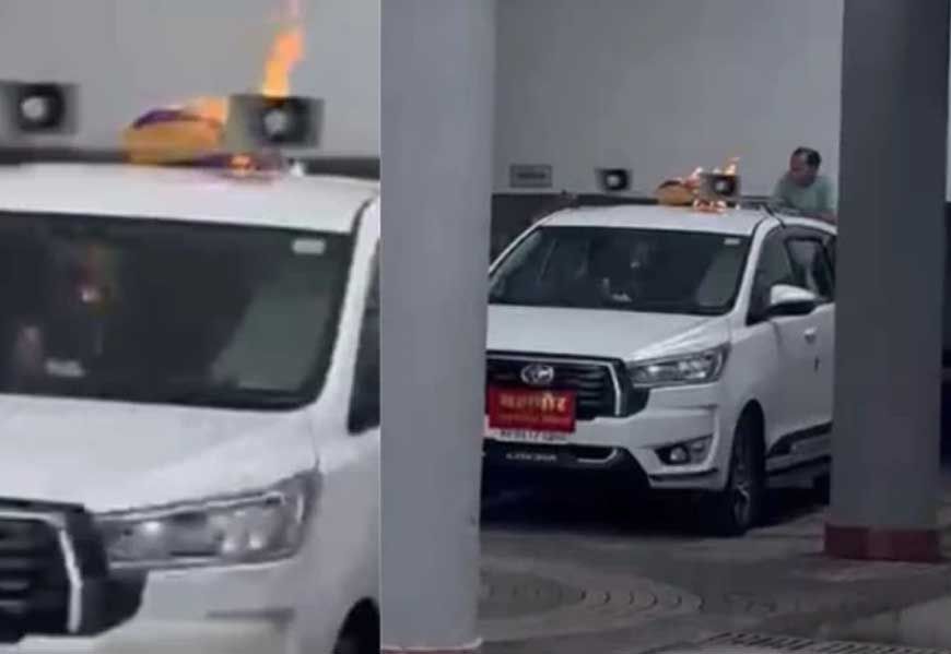 भोपाल में मेयर की कार में आग लगाने की कोशिश! नाराज कर्मचारी ने छत पर जलाए कागज, मचा हड़कंप