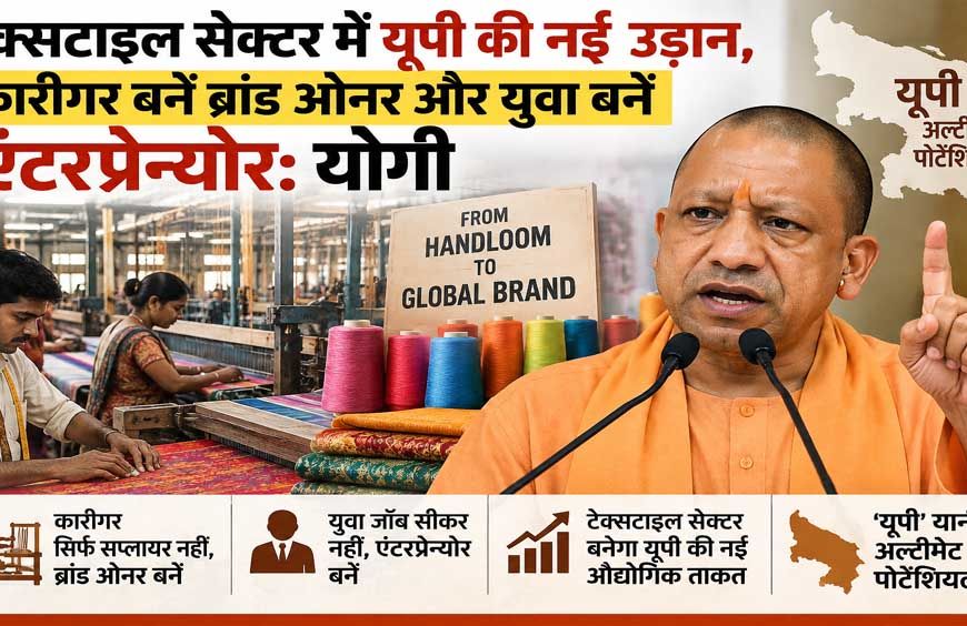 यूपी का मतलब अल्टीमेट पोटेंशियल, टेक्सटाइल सेक्टर बनेगा नई औद्योगिक ताकत: मुख्यमंत्री योगी आदित्यनाथ