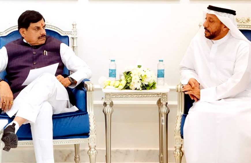 मुख्यमंत्री डॉ. यादव ने शारजाह चैंबर ऑफ कॉमर्स के चेयरमैन से की भेंट, एमपी में बड़े निवेश की संभावना
