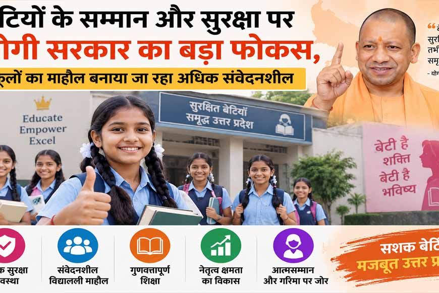 बेटियों के आत्मसम्मान, सुरक्षा, गरिमा और नेतृत्व क्षमता के लिए विद्यालयी वातावरण को अधिक संवेदनशील बना रही योगी सरकार
