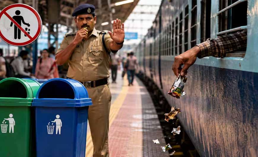 रेलवे स्टेशन पर कचरा फेंकना या थूकना पड़ेगा महंगा, देना होगा 1000 रुपये जुर्माना