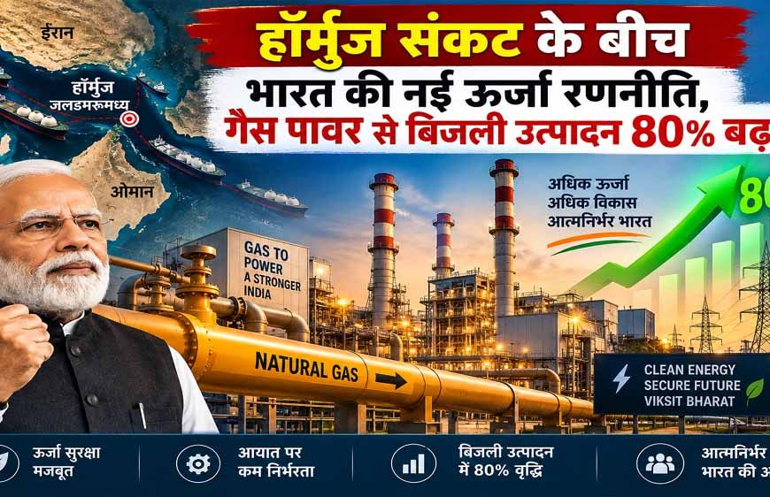हॉर्मुज संकट के बीच भारत का बड़ा गेमचेंजर कदम, गैस से 80% बढ़ा बिजली उत्पादन