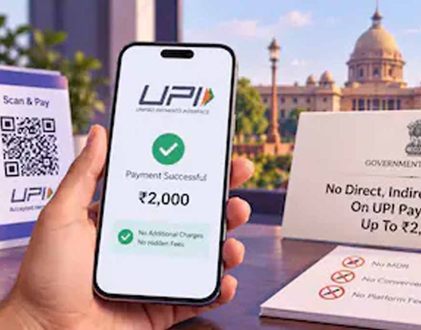 ₹2,000 तक UPI पेमेंट पर नहीं लगेगा कोई चार्ज, सरकार ने किया बड़ा ऐलान