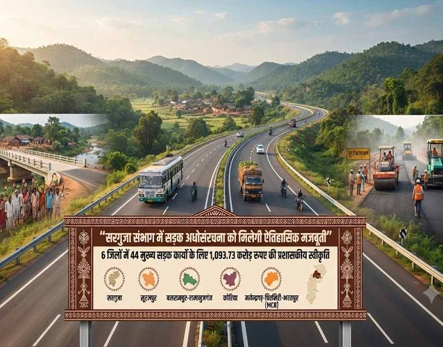सरगुजा संभाग में सड़क अधोसंरचना को मिलेगी ऐतिहासिक मजबूती