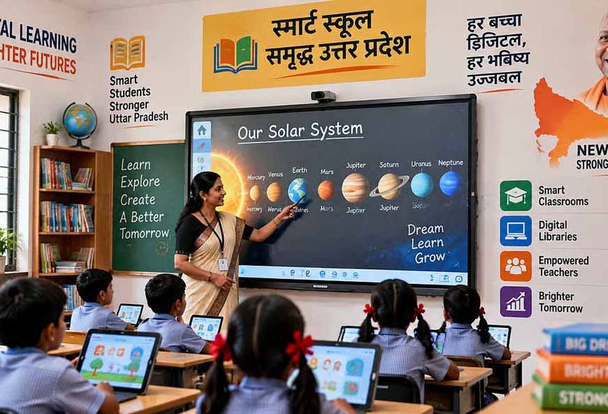 यूपी के सरकारी स्कूलों में डिजिटल शिक्षा को नया आयाम, 14,429 स्कूल बनेंगे स्मार्ट