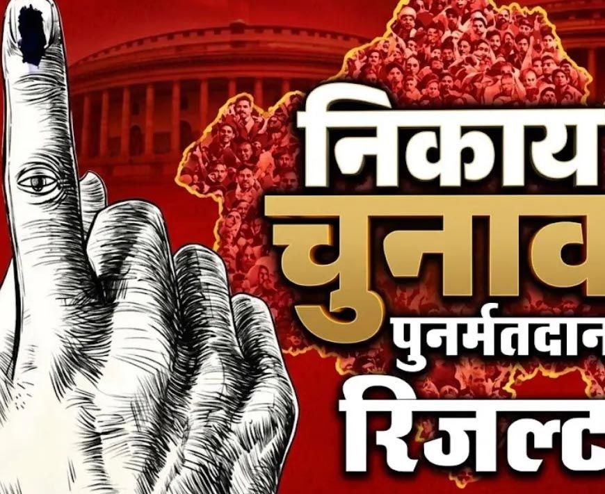 राजस्थान निकाय चुनाव में पुनर्मतदान के नतीजे जारी, जयपुर के चारों वार्डों में कांग्रेस जीती