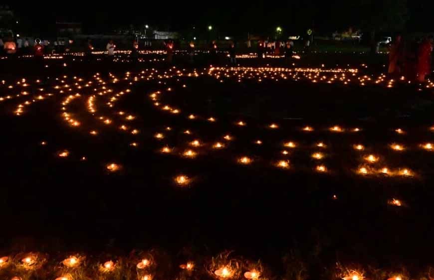 सेवा संकल्प अभियान के शुभारंभ पर जीपीएम में प्रज्वलित हुए आशीर्वाद के दो लाख दीप