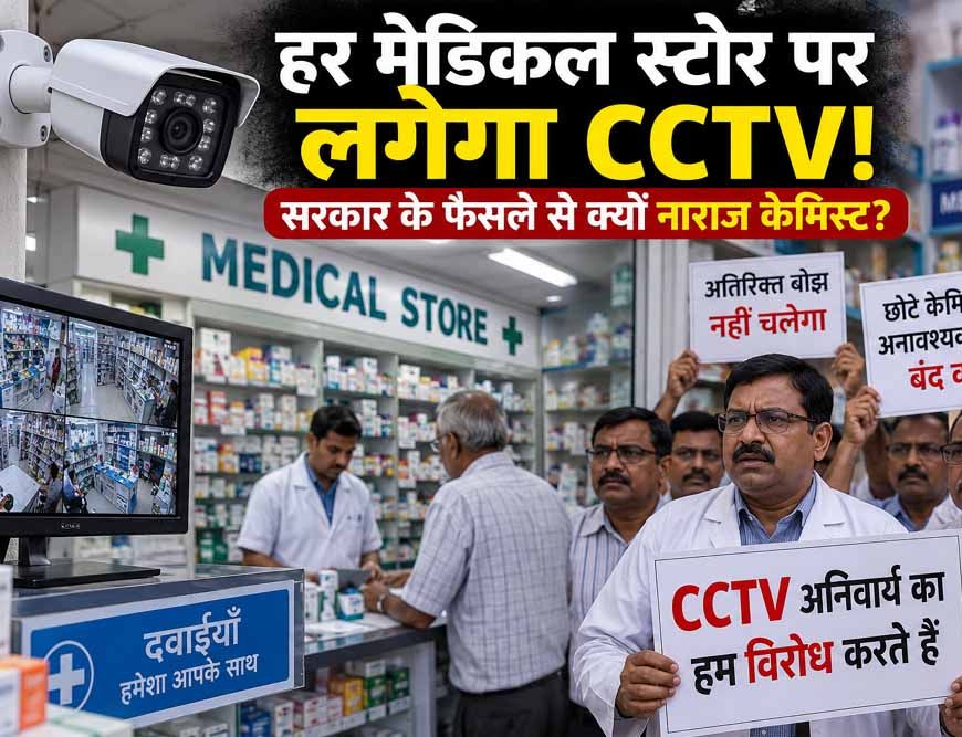 हर मेडिकल स्टोर पर CCTV का प्रस्ताव, सरकार के फैसले से क्यों नाराज केमिस्ट?