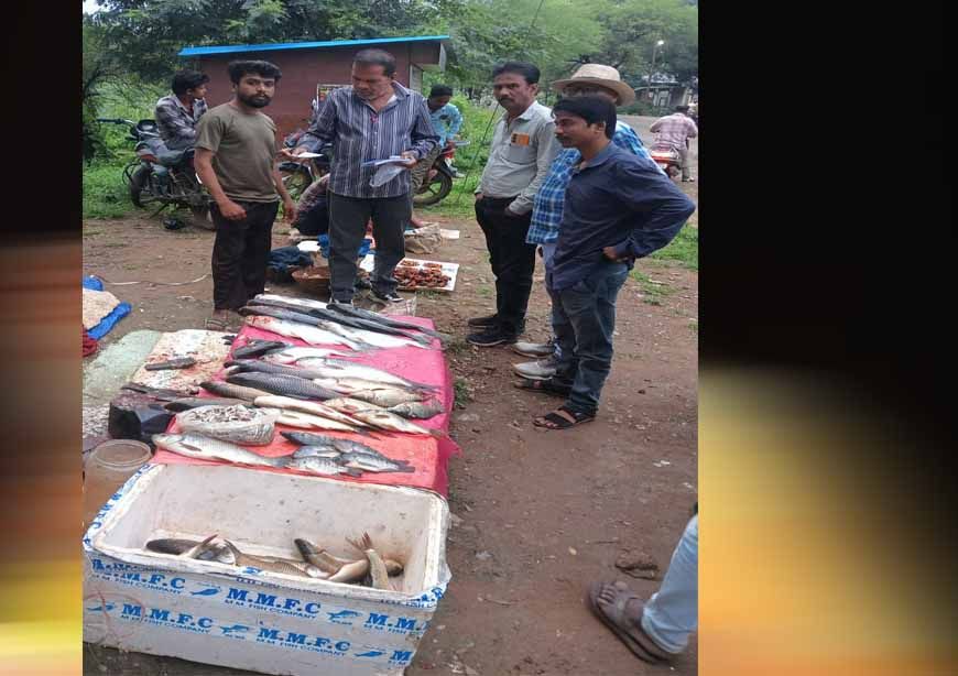 खुले में मछली विक्रय पर नगर पालिका की कार्रवाई, छह दुकानदारों पर 1,500 रुपये जुर्माना