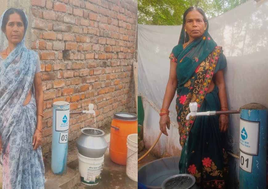 नगरी के पंडरवाही में घर-घर नल से बह रही खुशहाली