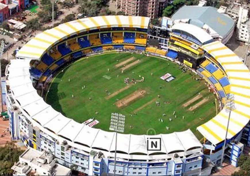 भारत-वेस्टइंडीज T20 के लिए होलकर स्टेडियम तैयार, मैदान पर दिखेगा चेक्स पैटर्न