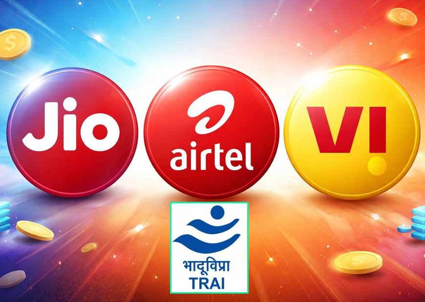 TRAI की सख्ती! Jio-Airtel-Vi को लाना होगा बिना डेटा वाला रिचार्ज, 30 दिन की वैलिडिटी