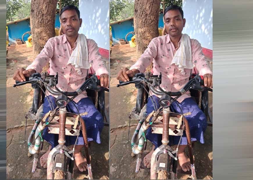 बैटरी चलित ट्रायसायकल से बदला 75% अस्थिबाधित सोमारू का जीवन, मिली आत्मनिर्भरता की नई उड़ान