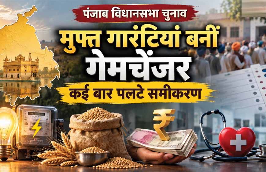 पंजाब में मुफ्त गारंटियों पर सियासत, लोकलुभावन घोषणाएं बनी बड़ा मुद्दा