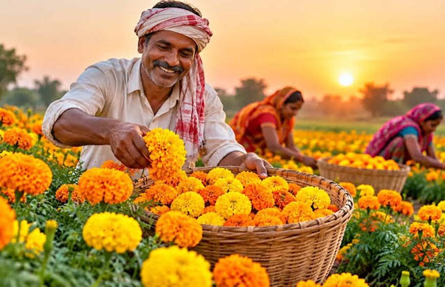 सरधना के किसान का 29 लाख रुपये से अधिक पहुंचा फूल उत्पादन का कारोबार