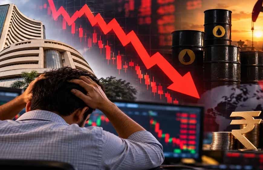 Stock Market Crash: खुलते ही शेयर बाजार में हाहाकार, निफ्टी 23,000 के नीचे