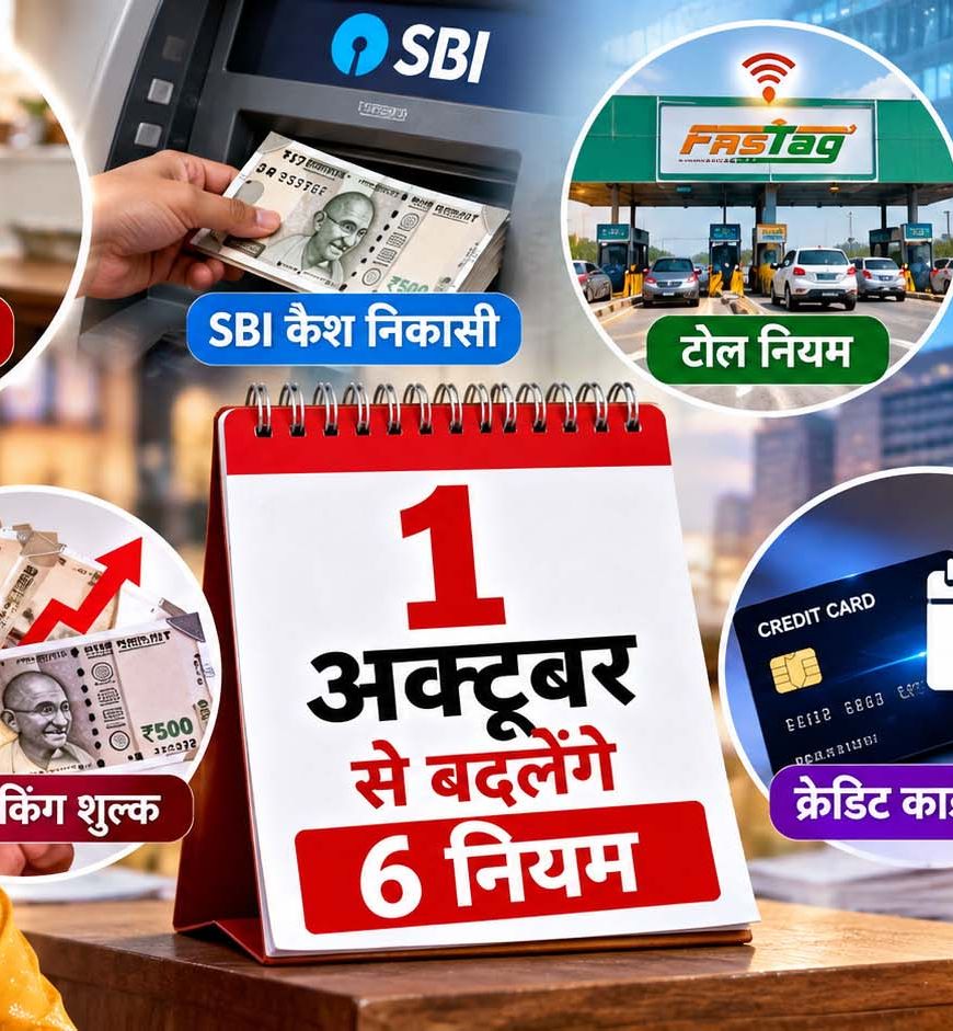 1 अक्टूबर से बदलेंगे ये 6 नियम, LPG सब्सिडी से SBI कैश निकासी तक पड़ेगा सीधा असर