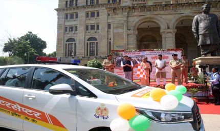 यूपी पुलिस के बेड़े में शामिल हुए 87 नए इंटरसेप्टर वाहन