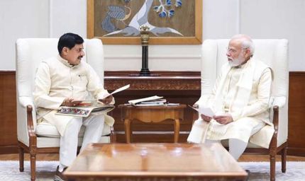 प्रधानमंत्री  मोदी से मुख्यमंत्री डॉ. यादव ने की आत्मीय भेंट