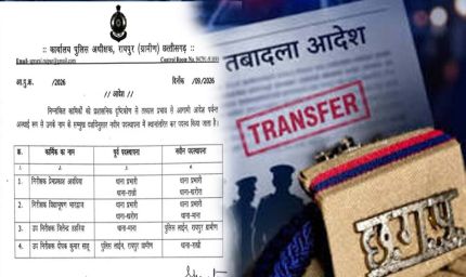 रायपुर ग्रामीण पुलिस में बड़ा फेरबदल, 3 थानों के प्रभारी बदले