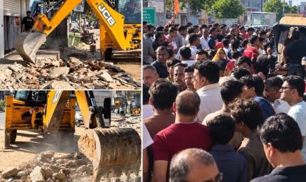 जयपुर में न्यू सांगानेर रोड पर चला JDA का बुलडोजर, 260 मकान-दुकानों से हटे अवैध निर्माण