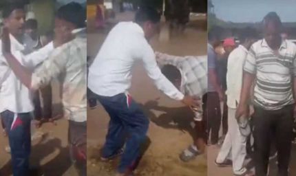 कटनी में सरपंच की दबंगई! ग्रामीण को चप्पलों से पीटा, गाली-गलौज का वीडियो वायरल