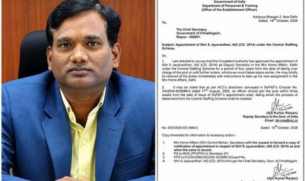 IAS एस. जयवर्धन को गृह मंत्रालय में मिली नई जिम्मेदारी, बने उप सचिव