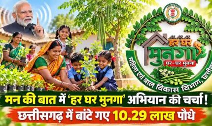 छत्तीसगढ़ में कुपोषण और एनीमिया से लड़ने के लिए शुरू होगा ‘हर घर मुनगा, घर-घर मुनगा’ अभियान