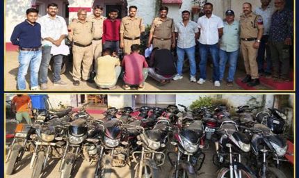 ध्यप्रदेश पुलिस की वाहन चोरों के विरुद्ध बड़ी कार्रवाई