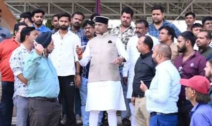 नरेला में दशहरा उत्सव की तैयारियों का मंत्री श्री सारंग ने लिया जायजा