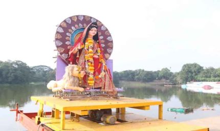 भोपाल में दुर्गा मूर्ति विसर्जन के लिए 7 घाटों पर इंतजाम, क्रेन और गोताखोर तैनात