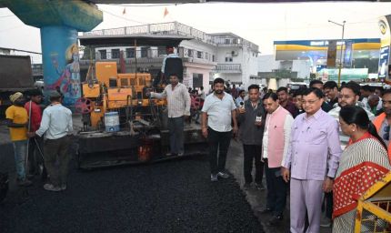 कोरबा की प्रमुख सड़कों के डामरीकरण कार्य का शुभारंभ, उद्योग मंत्री  लखन लाल देवांगन ने किया निरीक्षण