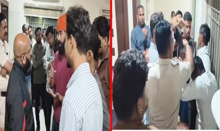 कोरबा के होटल में धर्मांतरण के आरोप पर हंगामा, बजरंग दल ने जताया विरोध