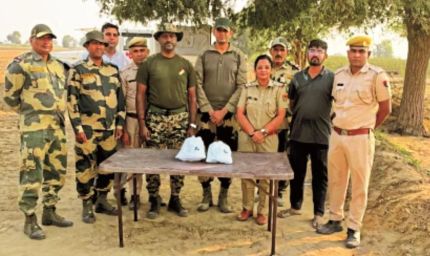 राजस्थान बॉर्डर पर ड्रोन से हेरोइन गिराने की आशंका, श्रीगंगानगर में खेत से 1 किलो नशा बरामद