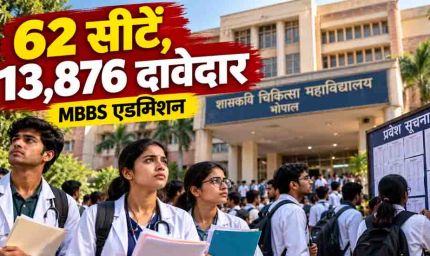 एमपी में MBBS की 62 सीटों पर 13,876 दावेदार, डॉक्टर बनने के लिए कड़ी टक्कर; भोपाल में एक सीट पर 944 की होड़