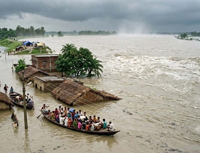 गंडक का तटबंध टूटने पर सरकार का बड़ा एक्शन, 7 इंजीनियरों पर गिरी गाज