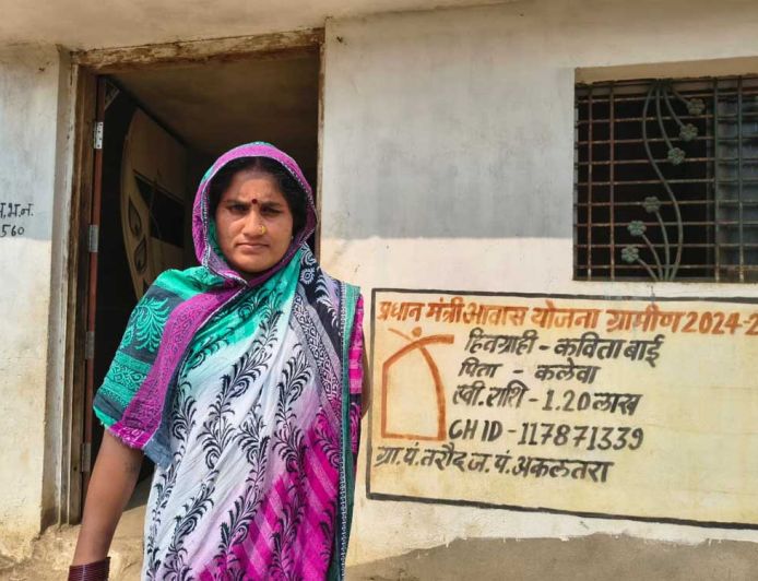 प्रधानमंत्री आवास योजना से कविता बाई के पक्के घर का सपना हो रहा साकार