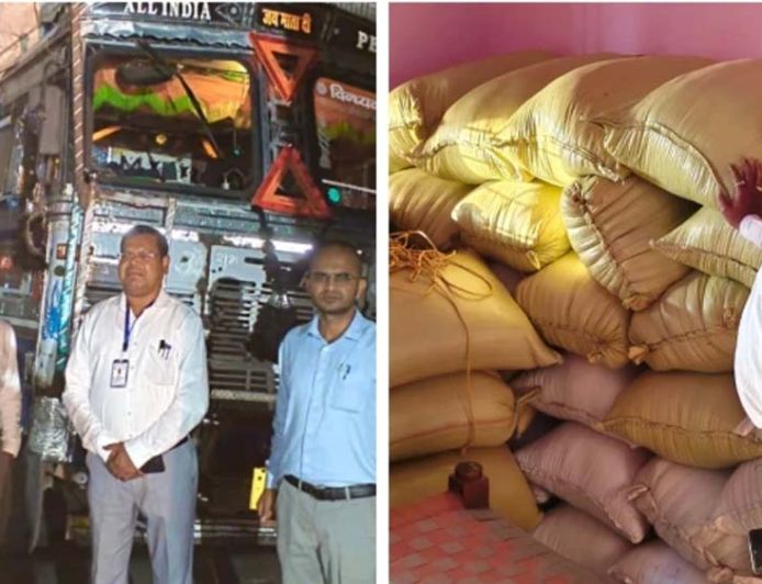 बलरामपुर में अवैध धान पर कार्रवाई, 26 क्विंटल धान जब्त