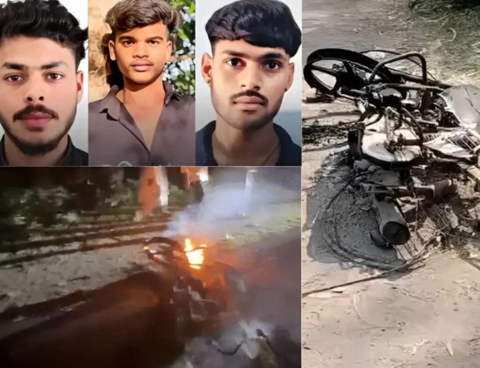 राजस्थान में भीषण सड़क हादसा, दो बाइकों की टक्कर के बाद लगी आग; 3 युवकों की मौत