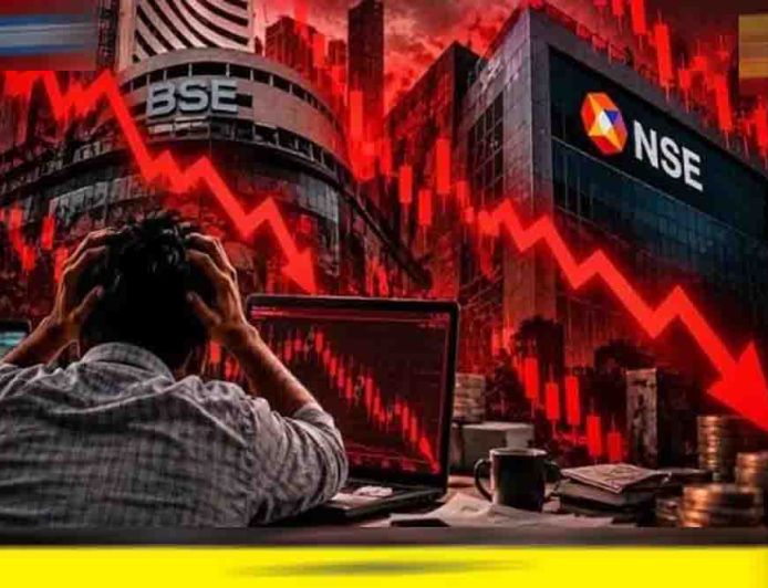 Jio लिस्टिंग से पहले शेयर बाजार में भारी गिरावट, सेंसेक्स-निफ्टी धड़ाम; IT शेयरों में मची बिकवाली