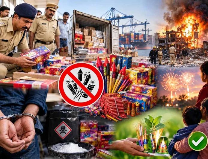दीपावली से पहले PESO की सख्त चेतावनी, विदेशी पटाखे रखने-बेचने पर 3 साल की जेल और जुर्माना