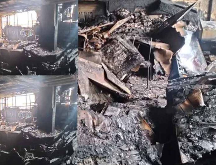 पलवल में इलेक्ट्रॉनिक्स शोरूम में भीषण आग, 2 करोड़ का सामान जलकर राख
