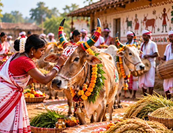 आदिवासी समाज 9 नवंबर को मनाएगा सोहराई पर्व, गाय-बैल समेत पशुधन की होगी विशेष पूजा