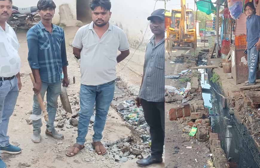 वार्ड नंबर 9 में नाली निर्माण शुरू, जलभराव और गंदे पानी की समस्या से मिलेगी राहत