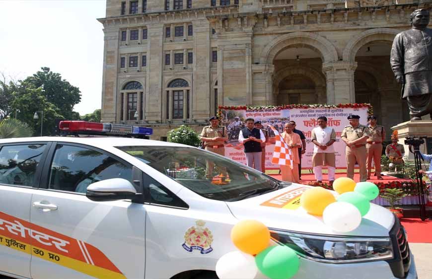 यूपी पुलिस के बेड़े में शामिल हुए 87 नए इंटरसेप्टर वाहन