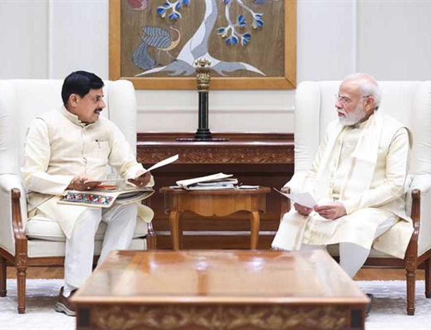 प्रधानमंत्री  मोदी से मुख्यमंत्री डॉ. यादव ने की आत्मीय भेंट