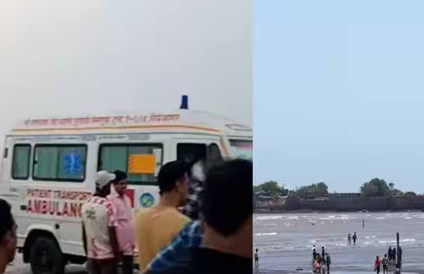 रायगढ़ बीच पर बड़ा हादसा, पुणे के 8 छात्रों की समुद्र में डूबने से मौत